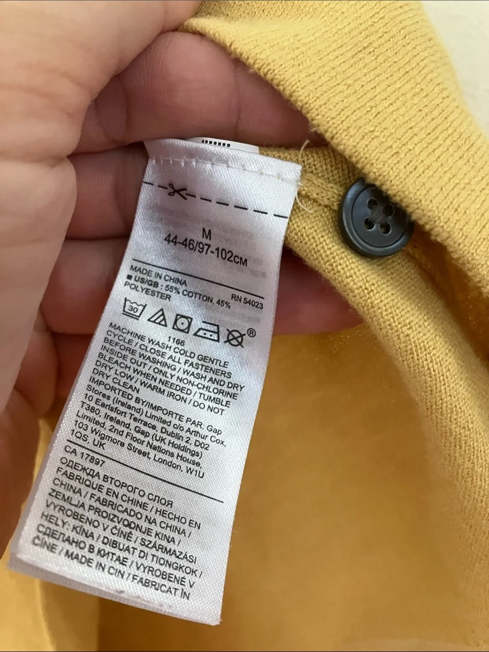 Banana Republic Old Money Mustard Knit Polo, M